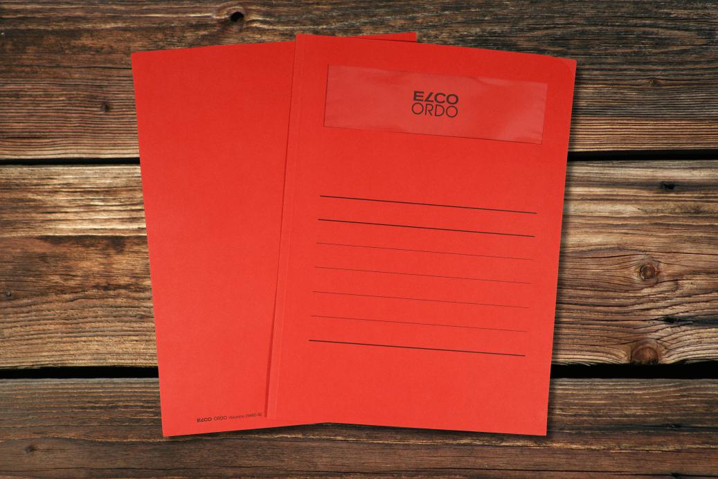 Ordnungsmappen mit Sichtfenster 231x313 mm Intensivrot 120 g/qm